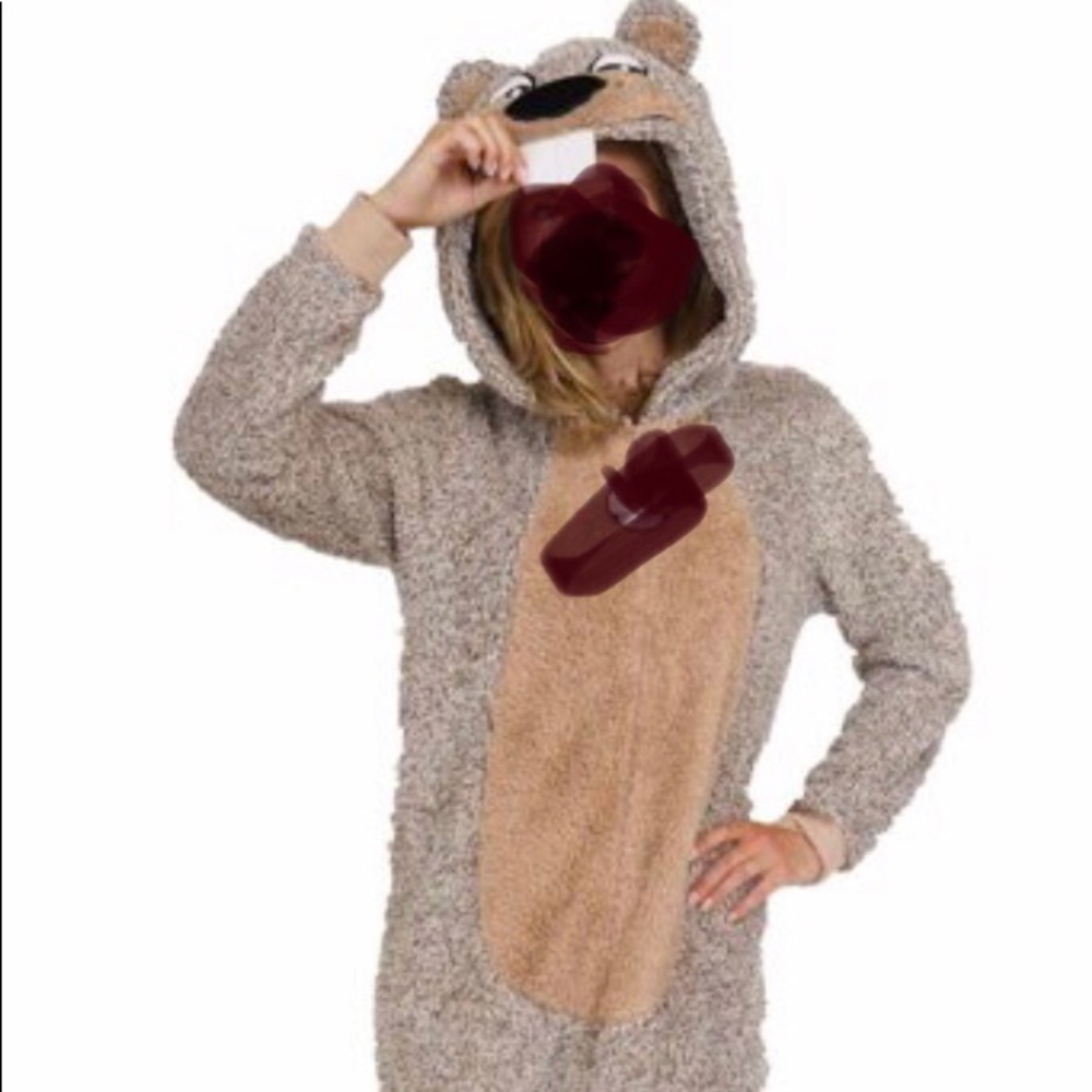 Adult Beaver costume/pajamas